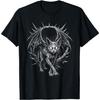 Vampire Cat Zombie Horror Goth Alt Occult Art Graphic Tee for Men