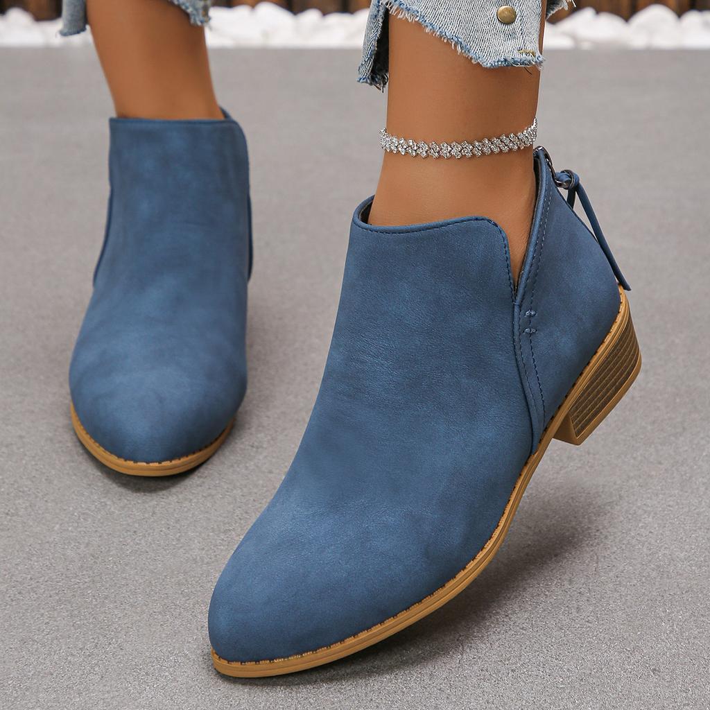 Foreign Trade Large Size Women's Shoes 2025 Spring and Autumn Pointed Women's Boots Chelsea Boots Women's Martin Boots British Style Short 