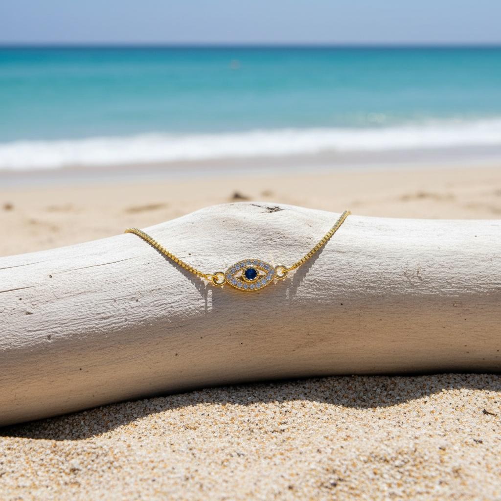 Women's Demon Eye Bracelet, Adjustable Sliding Chain Bracelet - The Perfect Gift for Any Occasion, Versatile for All Seasons, an Elegant Accessory