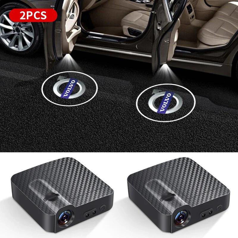 1/2 Stück LED Auto Tür Willkommenslicht Auto Logo Projektor Lichter für Volvo V60 V40 XC90 XC40 S60 XC60 V70 S90 V90 Auto Zubehör