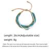 Natural Turquoise Beaded Layered Bracelet With Gold Accent Beads Adjustable For Daily Wear Vacation Gifts For Women