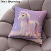 Rainbow Unicorn Print Cozy Square Throw Pillow Covers Pattern Cushion Cover Suitable For Sofa Bedroom Car Pillow Cover