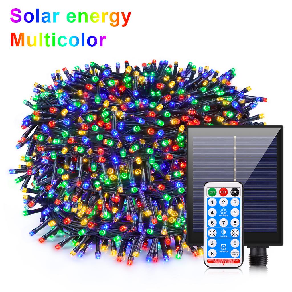 100M 1000LEDs Outdoor Solar String Fairy Light Waterproof Garland Festoon For Xmas Holiday Party Home Decoration 50/30/20/10M