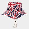 American New Big Eaves Western Denim Style Full Print Bucket Hat Men and Women Outdoor Sunscreen Sunshade Sun Hat Tide Basin Hat