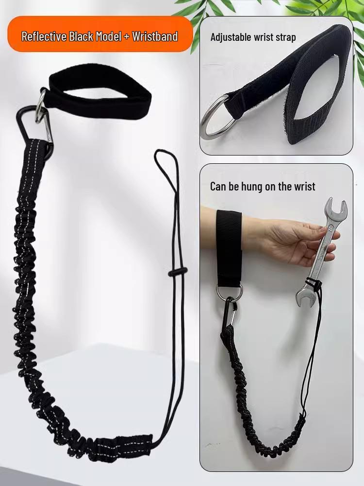 Retractable Elastic Safety Lanyard for High-Altitude Work