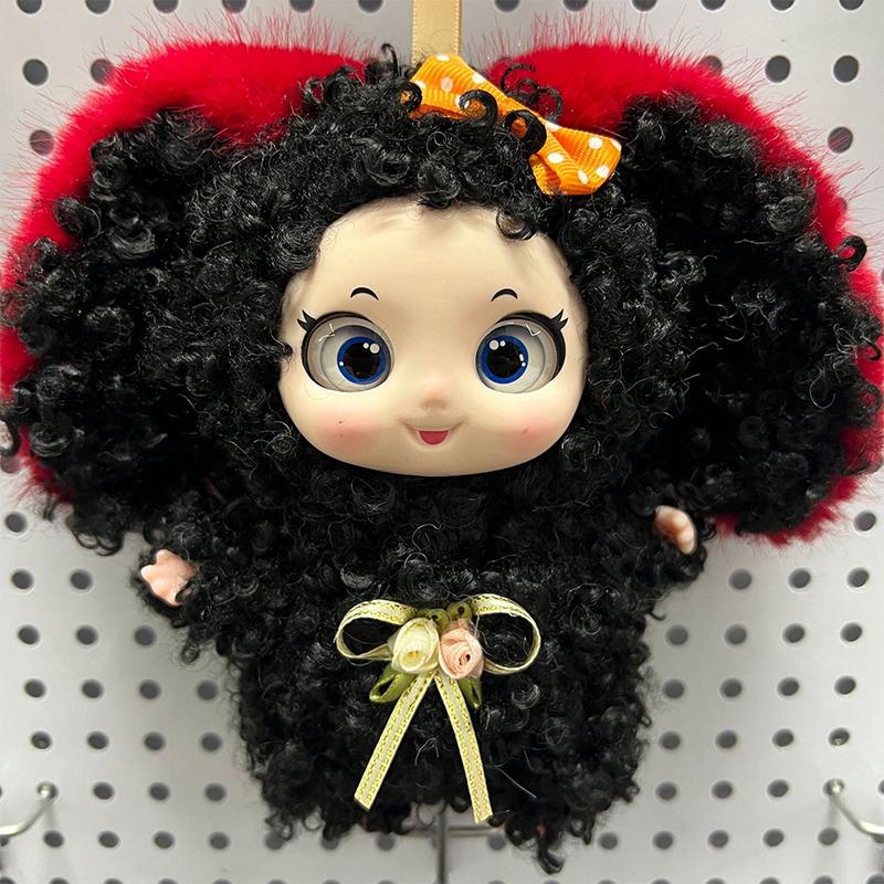 Cute Fluffy Curly Fur Plush Doll Keychain Portable Small Pendant for Bag Decor Birthday Valentine's Gifts for Teens