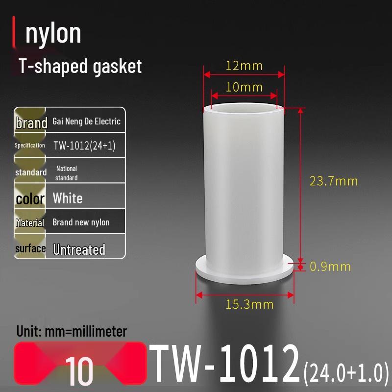 T-Shaped Nylon Gasket Ring Screw Shaft Sleeve with Concave-Convex Insulation Pad M2