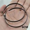 Women's Versatile Large Hoop Earrings - Trendy Personality In Black, Gold, Silver; Non-Piercing Ear Clips for Nightclubs