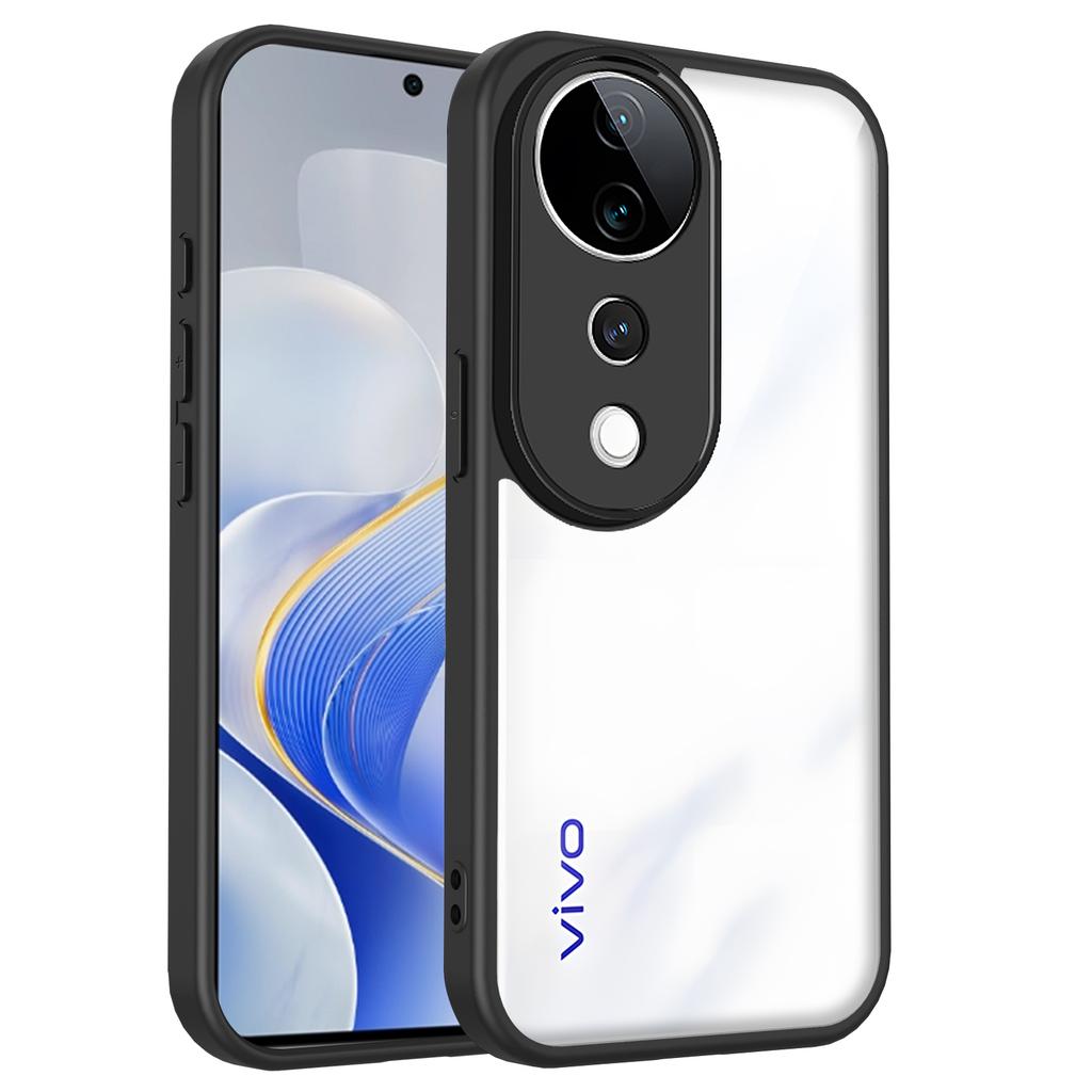 Pouzdro Vivo V40 5G V2348 s vzduchovým polštářkem, nárazuvzdorný silikonový nárazník, průhledné matné zadní kryt, pevné pouzdro na telefon pro Vivo V40 Pro 5G V2347