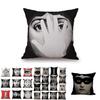 Unique Linen Vintage Piero Fornasetti Face Throw Pillow Case With Artistic Face Illustration