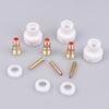 4Pcs TIG Welding 1.6/2.4/3.2mm White Ceramic Nozzle Alumina Cup Kit Torches WP17 18 26 Stubby Collets Body Gas Lens Set
