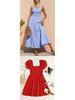 Spring European & American Women's Camisole Dress: Pleated Patchwork A-line with Wide Hem