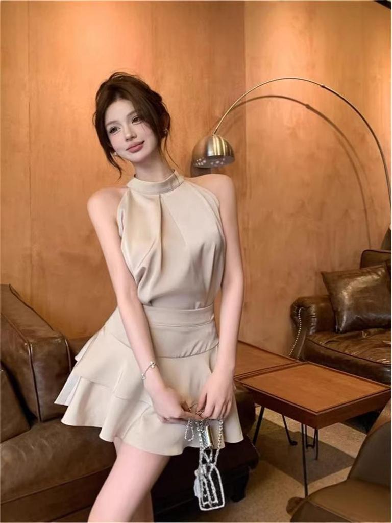 Ensemble d'été chic jupe à volants style cour et top pour femmes