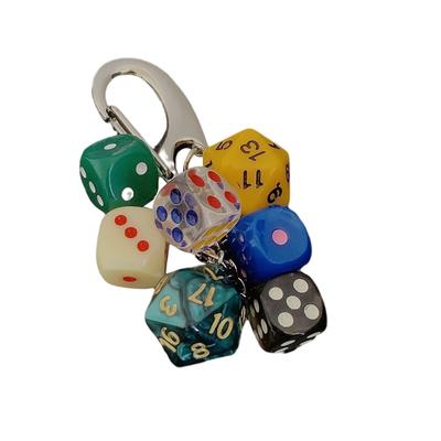 Dice Beaded Keychain, Pendant Waist Hanging Ornaments