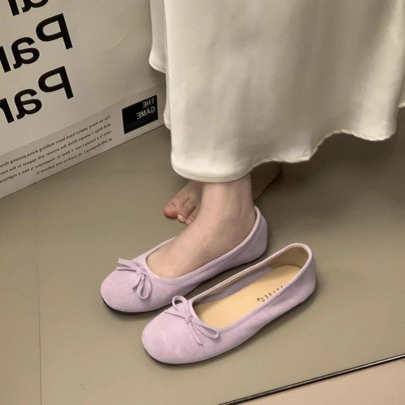 Fashion Flat Shoes for Women 2025 Spring and Autumn Silver Mary Jane Retro French Square Toe Solid Color Plus Size Women's Shoes