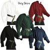 Men's Vintage Loose-fitting Shirt With Retro Stand Collar And Tie Belt