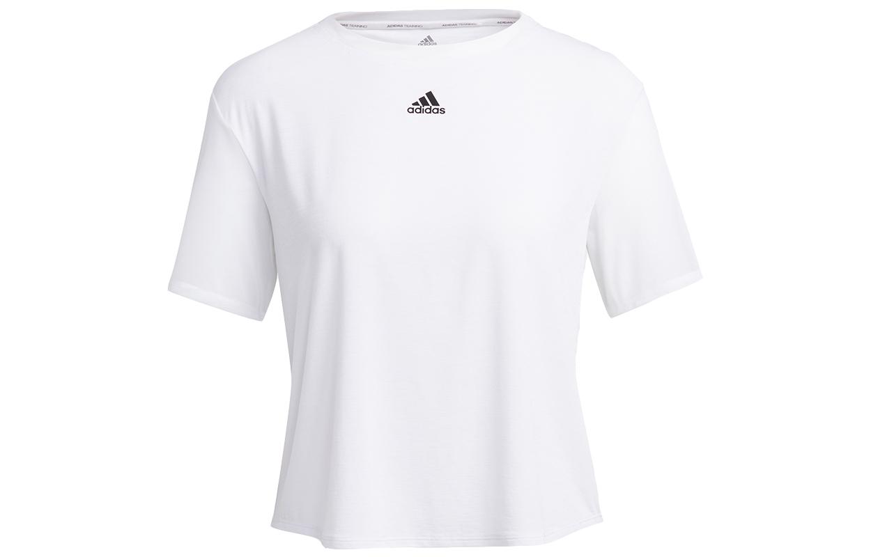 Adidas T Shirts Women s White Crew Neck Moderate GP6789 S