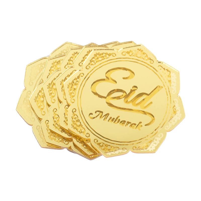 5/10 STÜCKE Eid Mubarak Kuchenaufsatz Gold Acryl Cupcake Topper Ramadan Kareem Backwerkzeuge Islamische Muslimische Party Kuchendekorationen