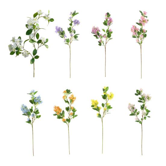 30" Künstliche Fliederblüten Falsche Rittersporn Löwenmaul Stiele Kunstseide Blumen Zweige für Floristik Hochzeit Zuhause Tischmittelstück