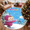 Masha and The Bear Pattern Round Rug, Indoor/Outdoor Mat, for Picnic, Gameroom, Bedroom, Office, Living Room, Home Decor Carpet, Birthday Gift