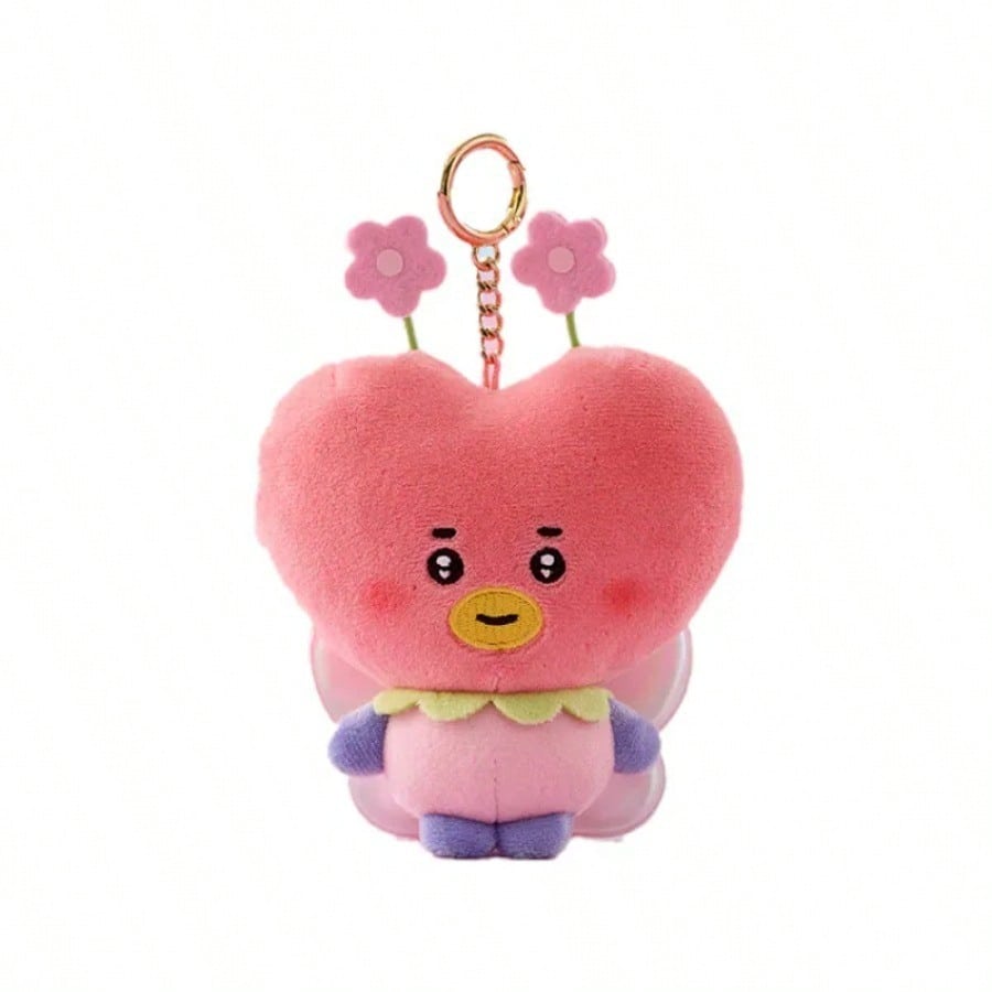 LINE FRIENDS BT21 10cm Plush Keychain Cartoon Bee Series RJ Cooky Shooky Koya Bag Charm Anime Collectible Accessories