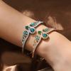 Light Luxury Retro Crown Love Bracelet Emerald High-end Versatile Banquet Exquisite Jewelry Women's Bracelet Jewelry