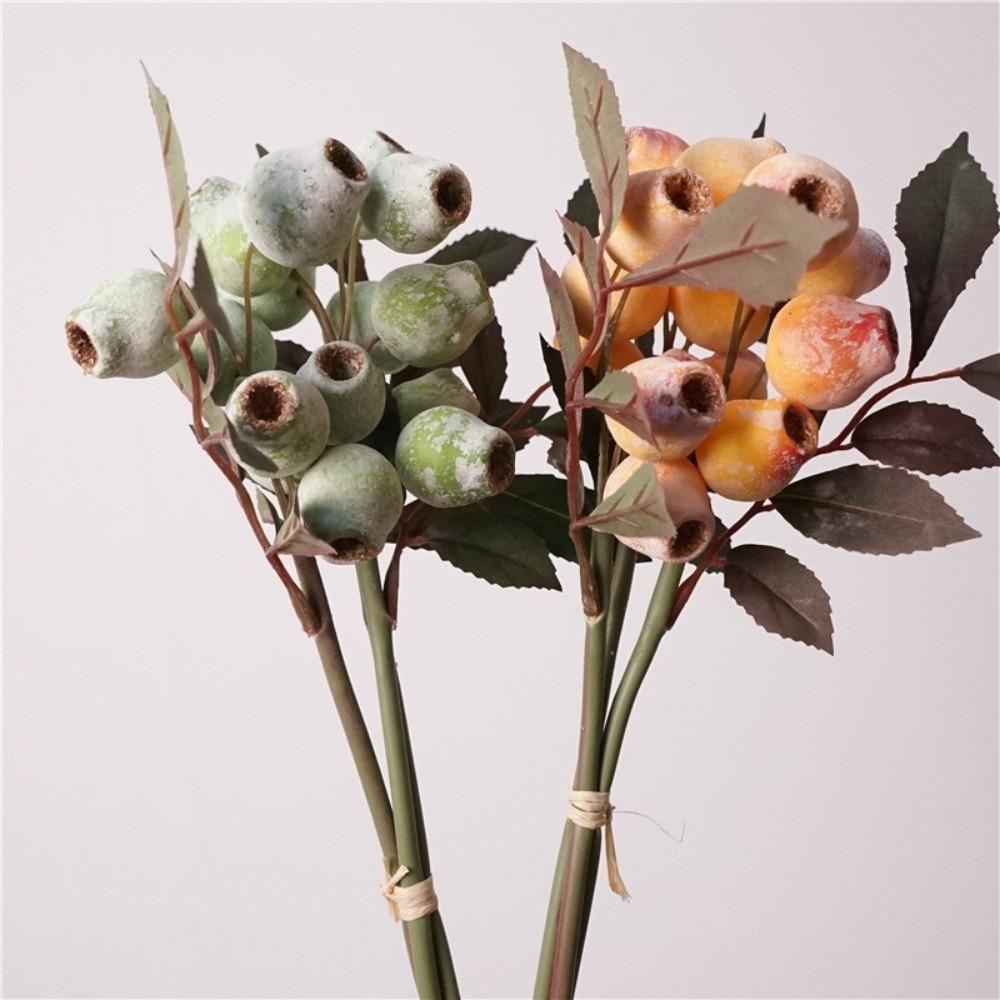 Plastic Foliage Realistic Fake Fruit Handmade Red-flowering Gum Branch Halloween