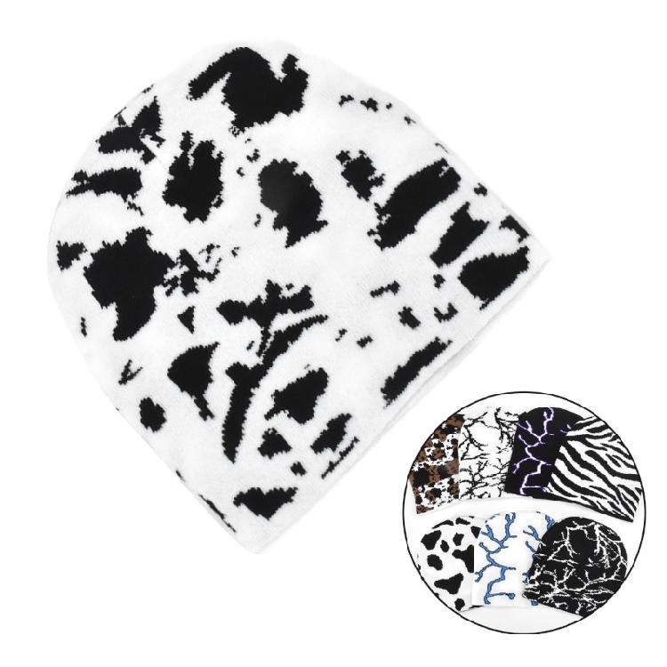 Slouchy Cotton Beanies Winter Warm Skull Cap Knitted Beanie Y2k Accessories