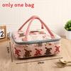 Insulated Canvas Lunch Tote Bag With Thickened Food Container For Students And Office