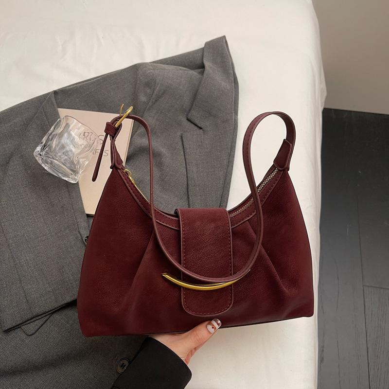 Winter New Fashion Simple High Value Niche Armpit Bag Casual Shoulder Bag Large Capacity Bag Women