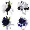 Silk Floral Wrist Flower Jewelry Set For Wedding Party Formal Event Receptions Wrist Flower