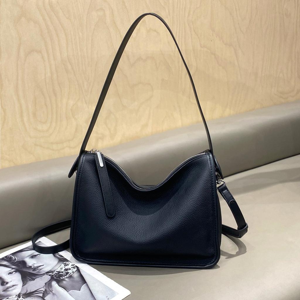 Top Layer Soft Cowhide Small Square Bag High End Single Shoulder Crossbody Bag New Large Capacity Genuine Leather Women's Bag