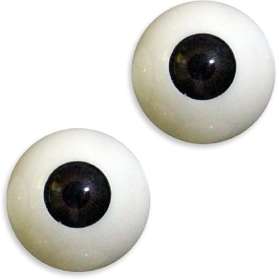 Realistic Acrylic Halloween Eyeball 4 Pairs Half Round Plastic Eyeball Doll Making Eyes Halloween Decor Props 1.18 in Fake Eyes, Black, Brown, Green,
