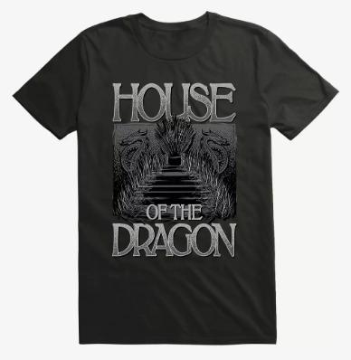 House Of The Dragon Iron Throne Dragon Graphic Vintage Fan Cotton Short Sleeve Tshirt