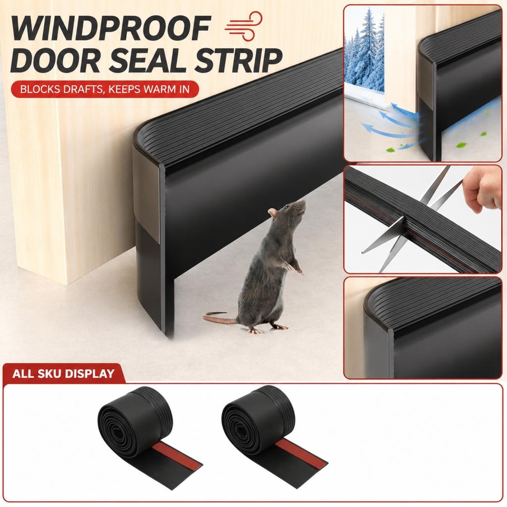 Door Window Draft Stopper Weather Stripping Seal Tape Self Adhesive Foam Strip 3 6cm Width 100cm Length Cut to Size for Home Insulation