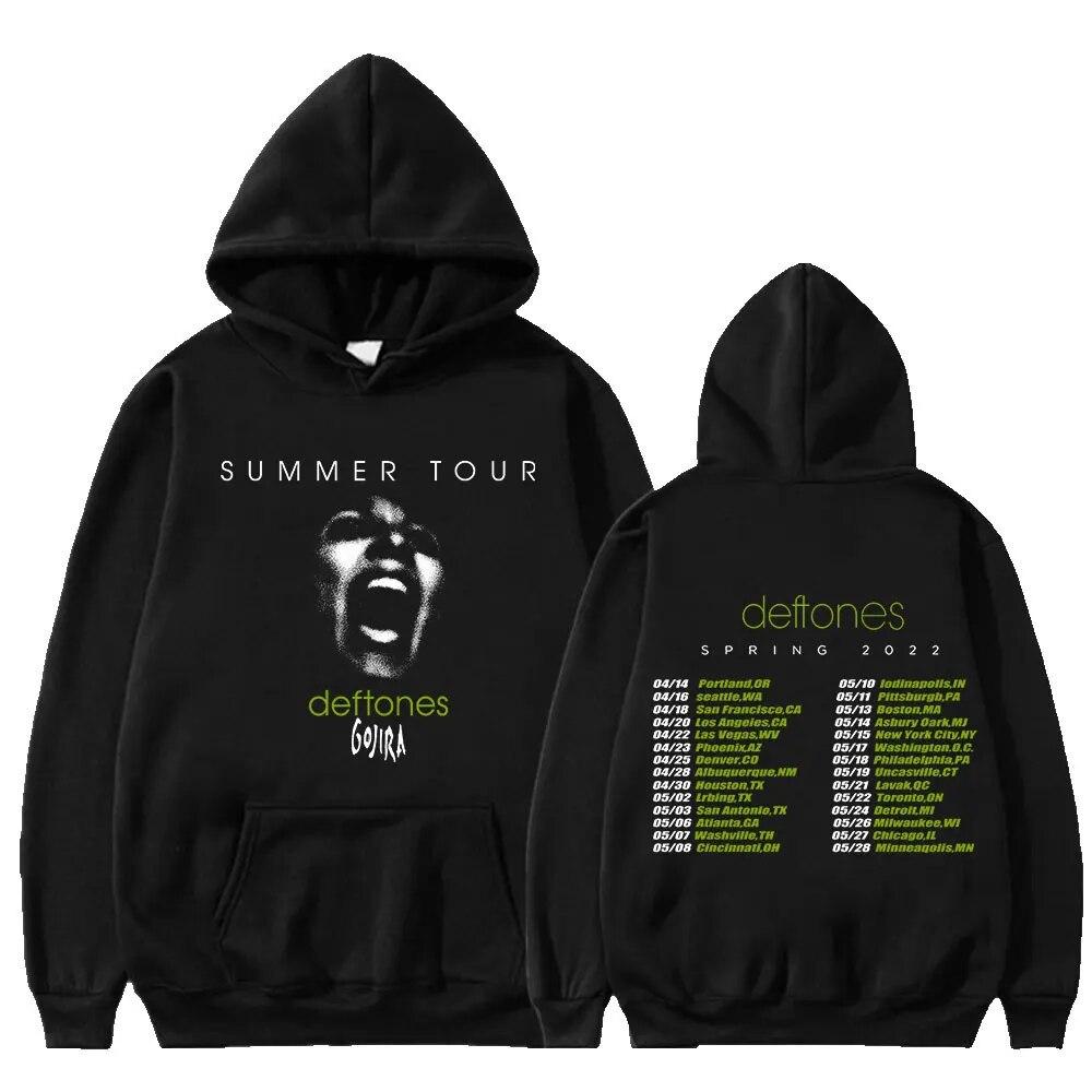Mote Punk Metal Rock Band Deftones Hettegenser Blomster Burst Print Sweatshirt Unisex kvinner Vintage Casual Pullover Streetwear Par