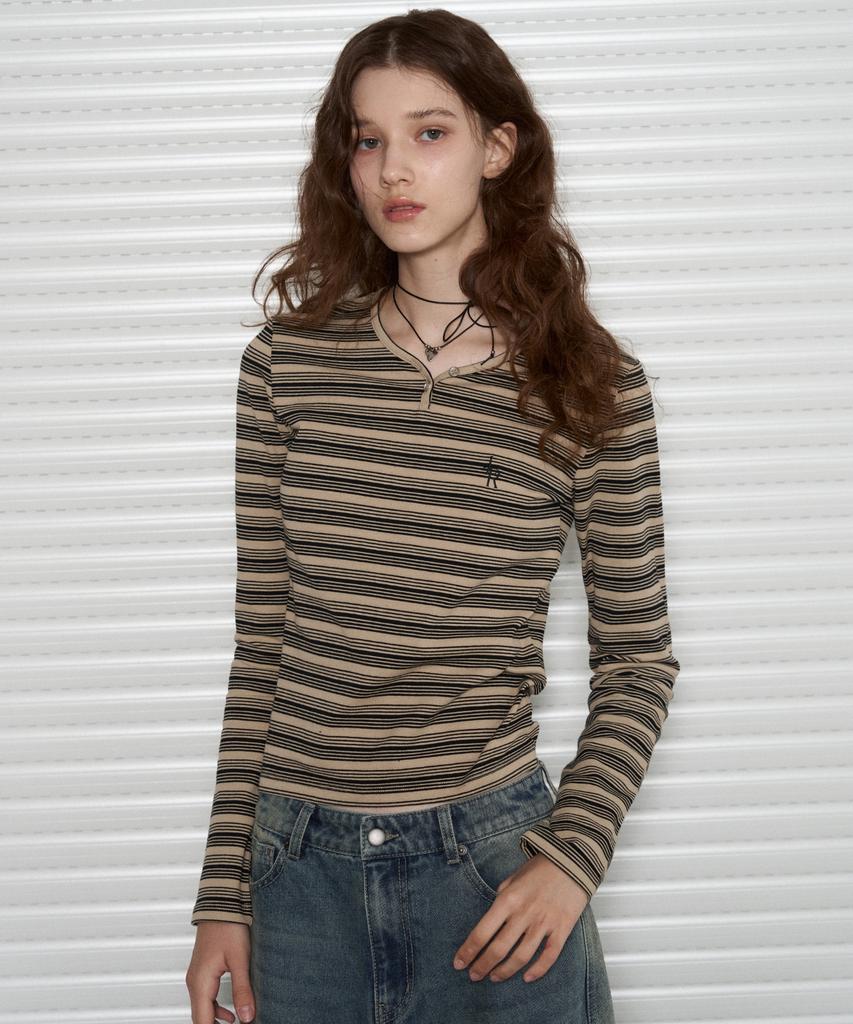 Ledeoli Slim Fit Striped Top [3 Colors]