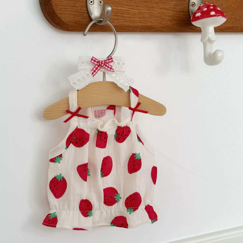 Pet Spring Strap Strawberry Tank Top Cute Small Dog Dress Teddy Puppy Clothes Dog Clothes for Small Dogs