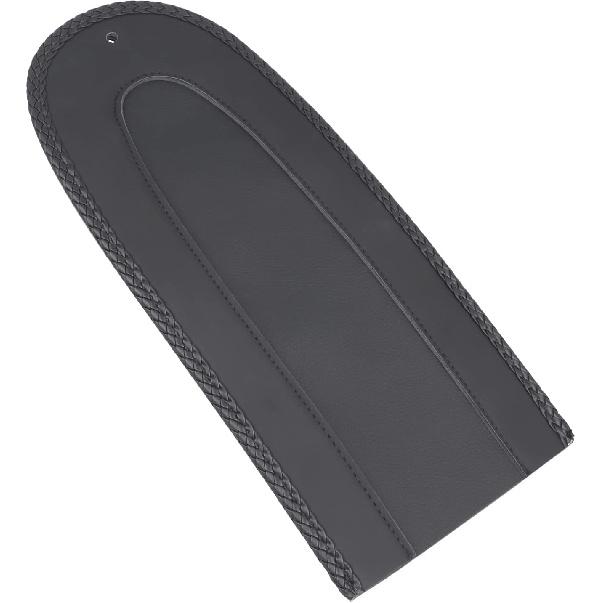 Rear Fender Bib Black Leather Solo Seat Cover for Harley Fat Boy Softail Heritage Classic Slim Sport Glide Braided edging