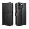 For Oukitel C3 PU Leather Case with Strap Crazy Horse Texture Phone Wallet Cover