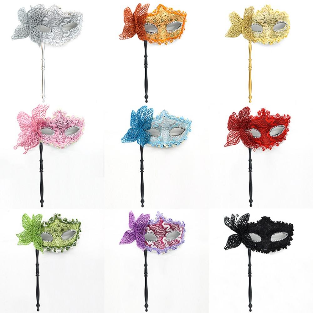 S tyčí Halloweenská párty maska Halloweenský převlek Maškarní maska Taneční vystoupení