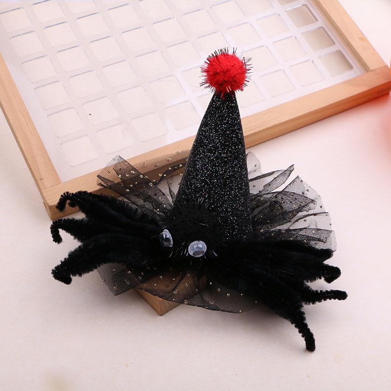 Halloween Pumpkin & Witch Hat Hair Clips for Kids - Skeleton Pipe Cleaners & DIY Headband Accessories