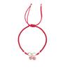 Women's Benmingnian Red String Bracelet with Strawberry Crystal - Handmade Woven Jewelry