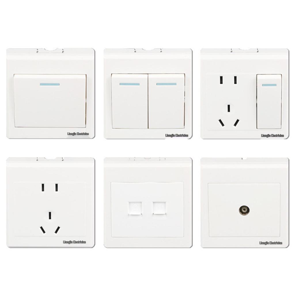Ultradünne Aufputz-Dreifach-Einzelschalter/Doppelschalter-Schalterpanel