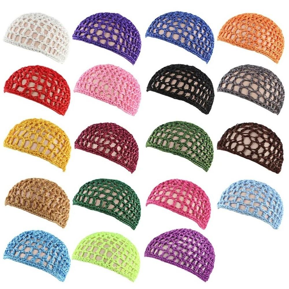 Simple Breathable Hair Net Cap Comfortable Hollowout Mesh Turban Hat Crochet Cap Wig Caps Prayer
