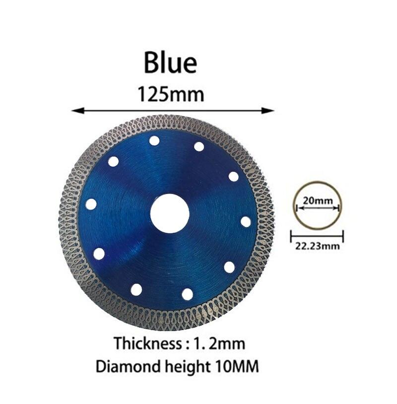 105MM/115MM/125MM Turbo Diamond Saw Blade Granite Marble Cutting Disc Porcelain Tile Ceramic 3 Size Angle Grinder