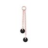 Charm Chain With Black Zircons - Rose Gold - D-071 25 Mm