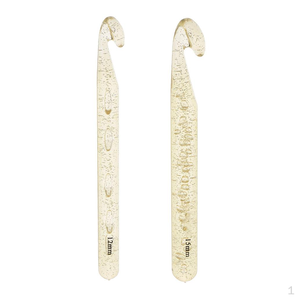 

2Pcs Big Crochet Hook Set Knitting Sewing Tool 12mm 15mm for Crafts