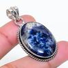 Natural Sodalite Gemstone Handmade 925 Sterling Silver Pendant 1.69" AP-15110