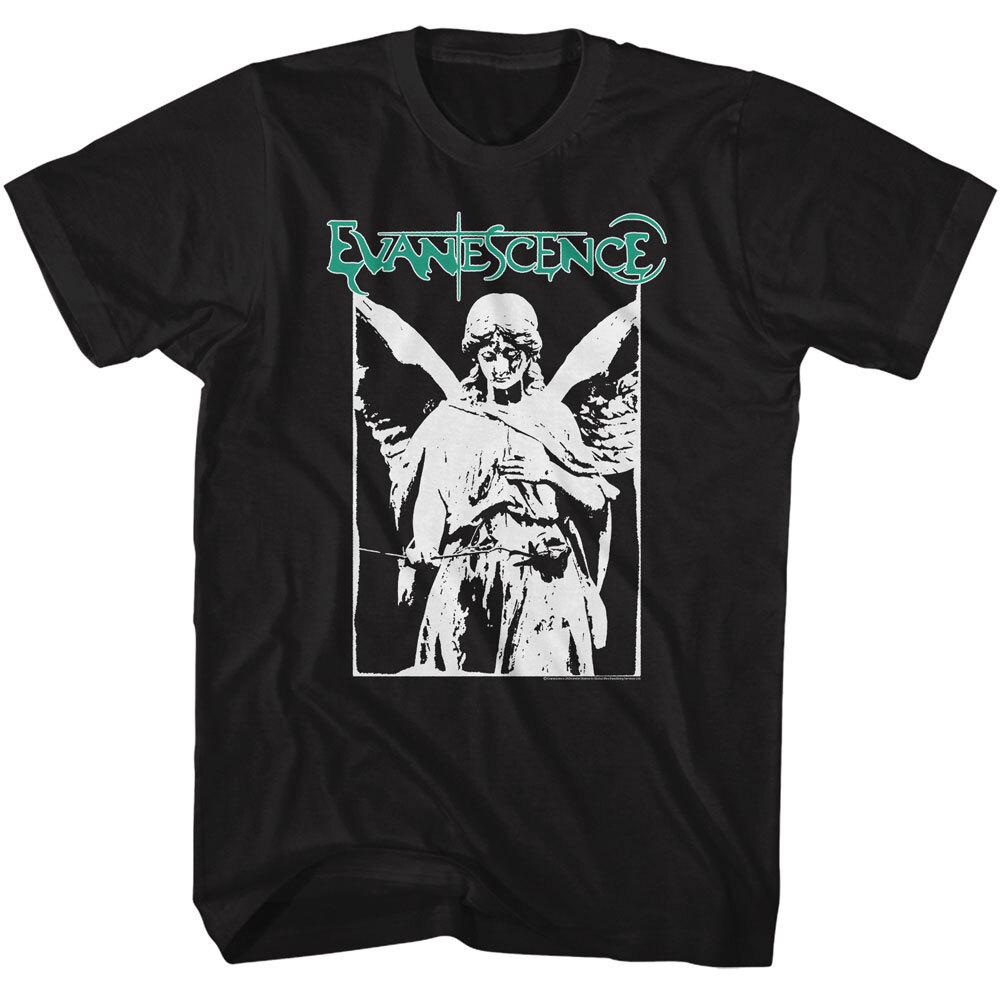 Evanescence Weeping Angel Holding Rose Men T Shirt Rock Band Merch S